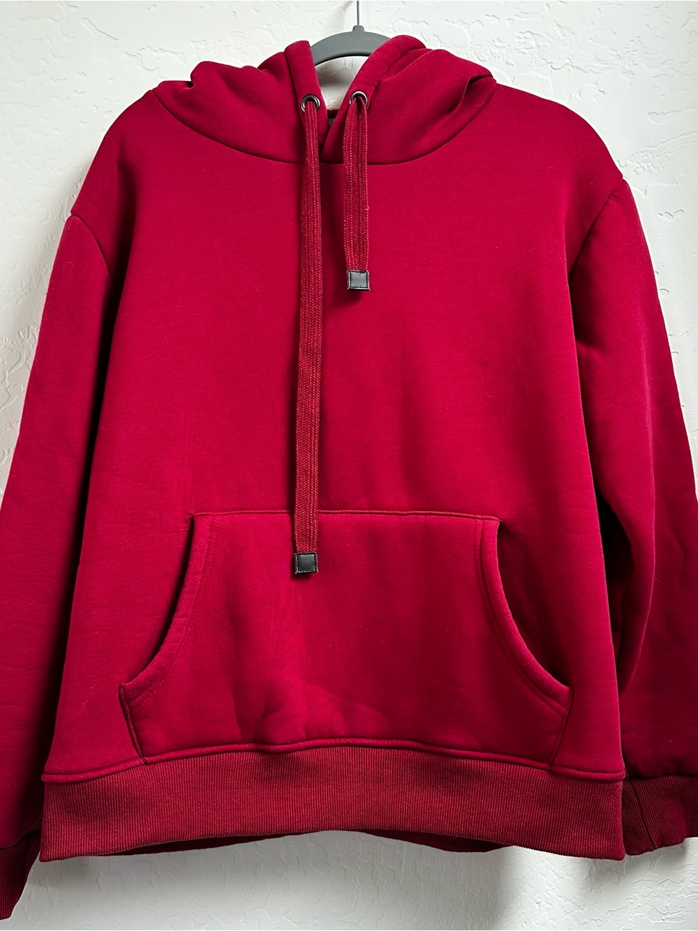 Men's Red Pullover Hoodie Sweatshirt
